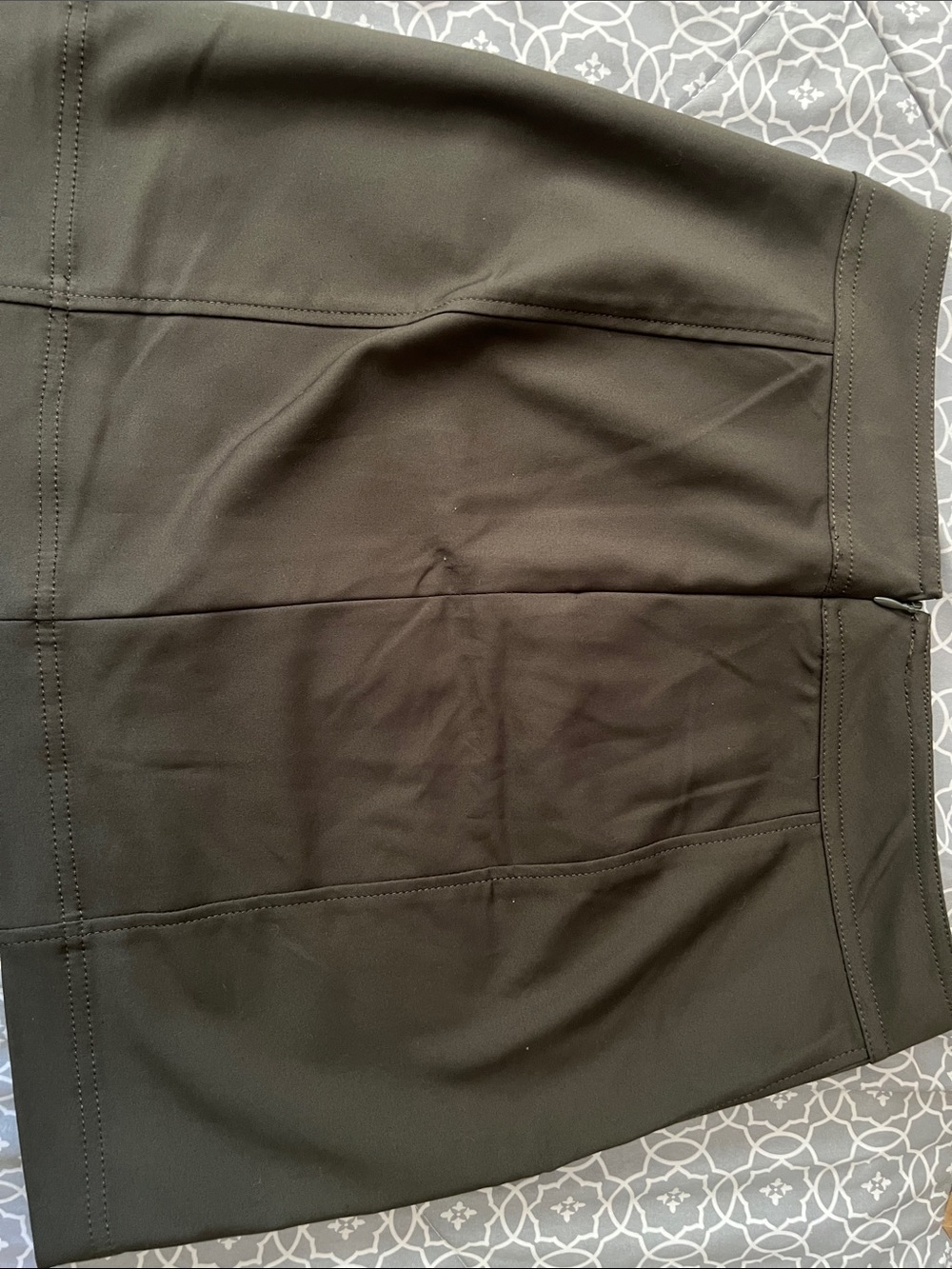 Express Olive Lace-Up Front Mini Skirt - Picture 4 of 4
